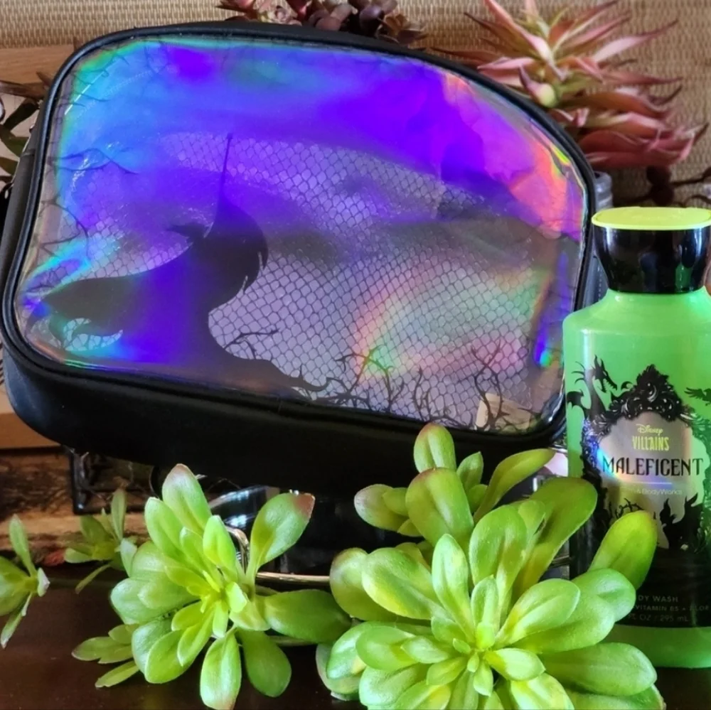 Disney Maleficent Holographic Cosmetic Bag & Bundle